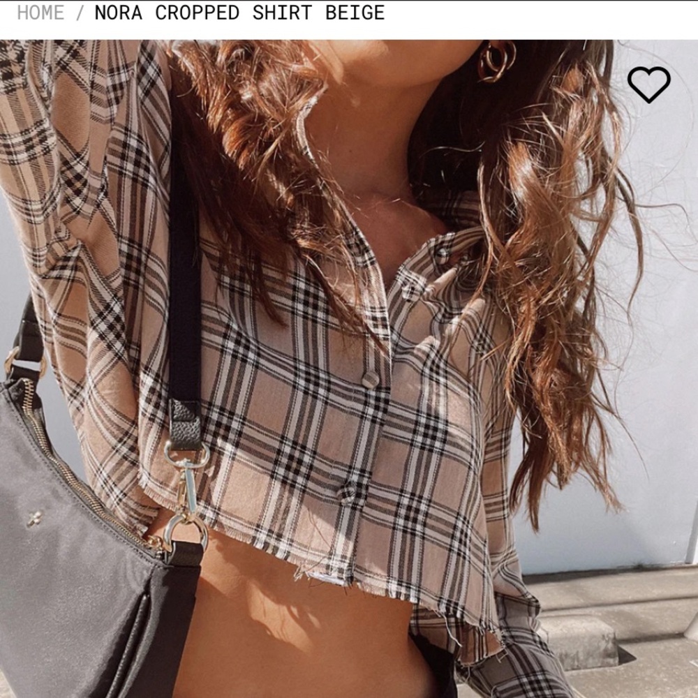 Princess Polly Nora Style Cropped Shirt